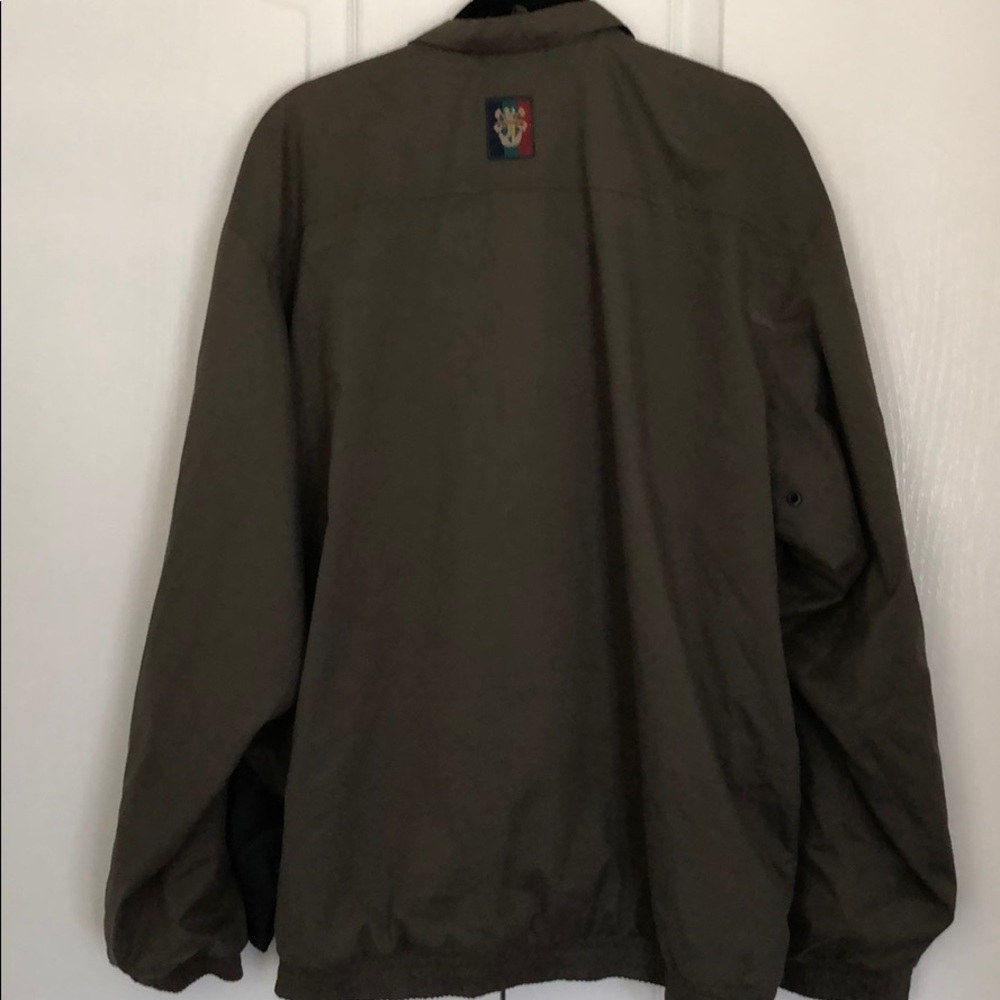 Olive green slicker/pullover/windbreaker - Picture 4 of 5